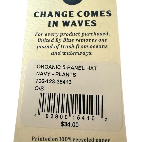 NEW - United By Blue Blue Snapback Hat Floral Design - Picture 4 of 5